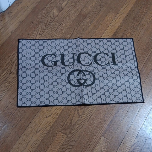 Gucci Other - Gucci Black and Cream Logo Door Mat